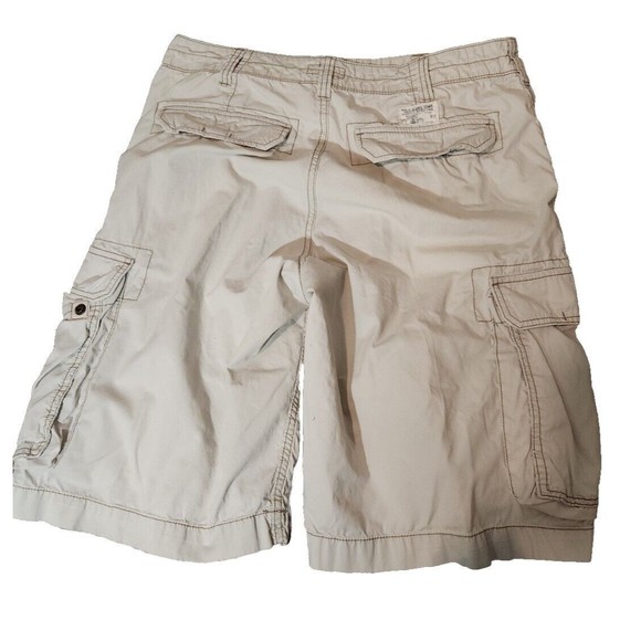 Vintage Polo Jeans Co Ralph Lauren Safari Utility Cargo Tan‎ Mens Shorts Size 34 - Picture 5 of 9